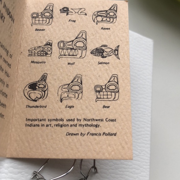 Haida Art pewter eagle earrings - Picture 3 of 3